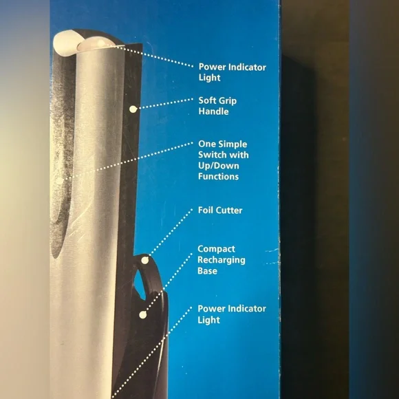 Oster Electric Wine Opener foil cutter model 4207 silver cordless new in box - Picture 4 of 7